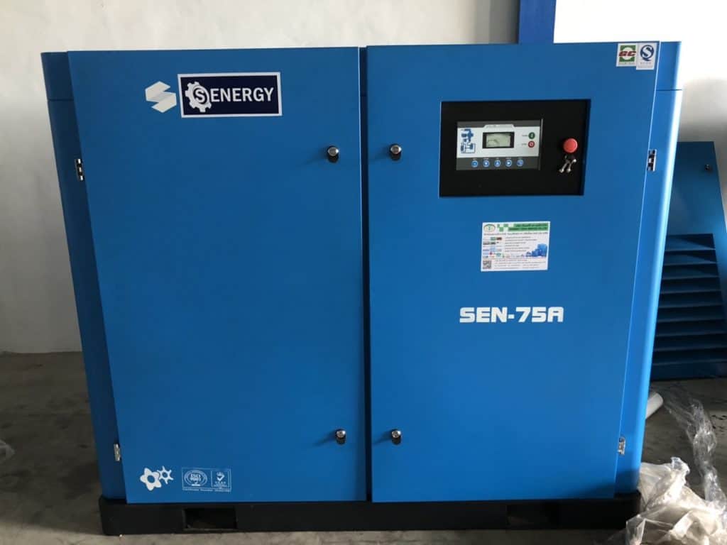 งานติดตั้งปั๊มลมสกรู Air Compressor