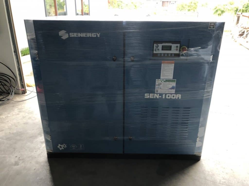 งานติดตั้งปั๊มลมสกรู